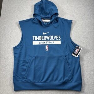 Minnesota Timberwolves Nike NBA Authentic Team Issued Sleeveless Hoodie XL